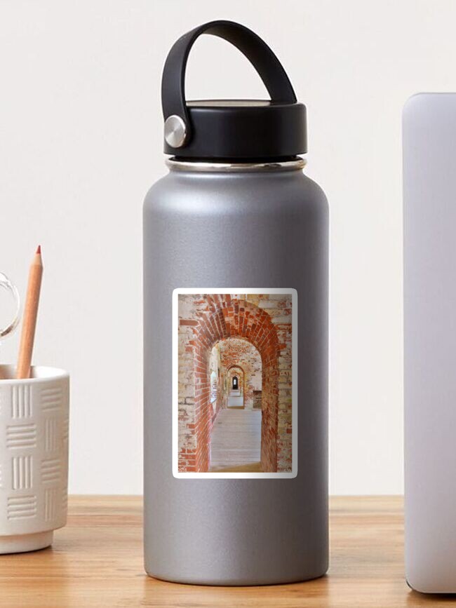 Thumbnail 1 of 3, Sticker, The Arches At Fort Macon North Carolina designed and sold by LisaWootenPhoto.