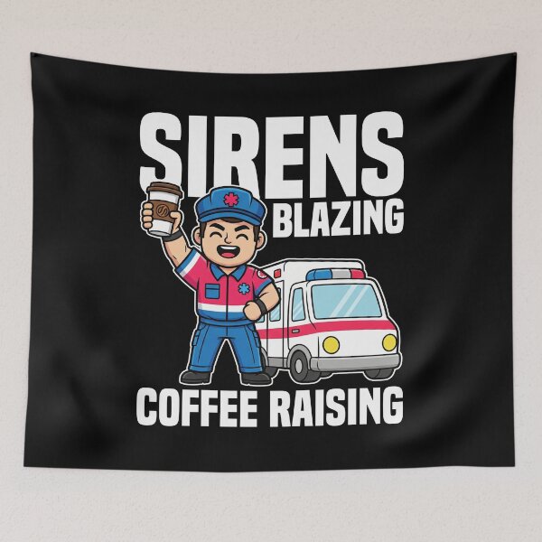 Item preview, SIRENS BLAZING, COFFEE RAISING - PARAMEDIC  designed and sold by KEF Custom.
