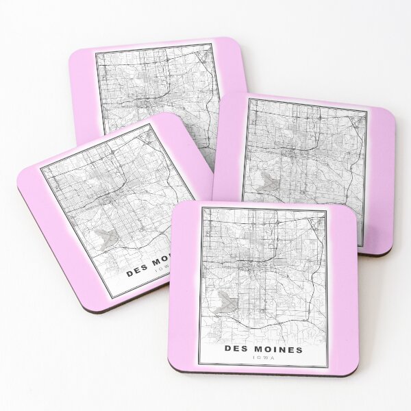 Item preview, Minimalist Des Moines Map designed and sold by Tamas Das.