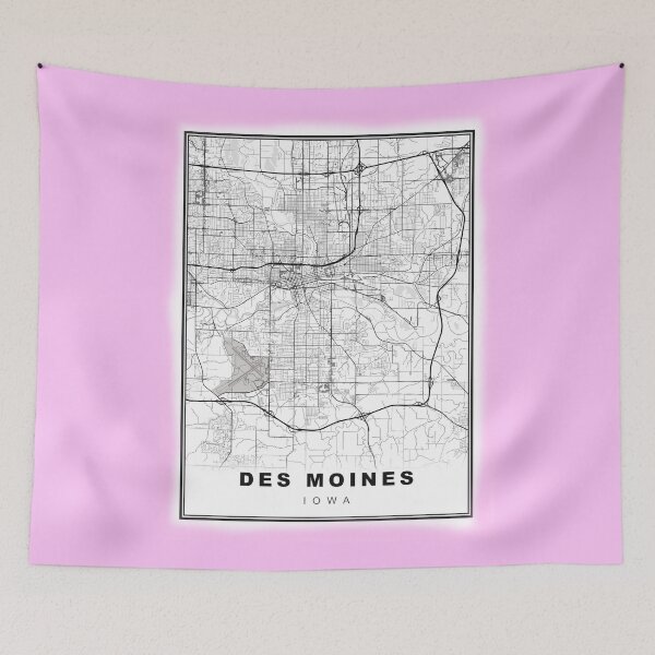 Item preview, Minimalist Des Moines Map designed and sold by Tamas Das.
