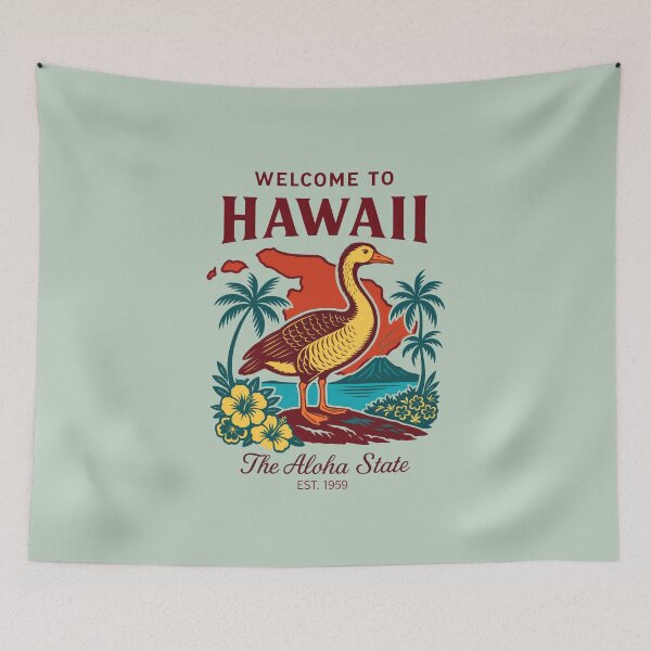 Item preview, “Welcome to Hawaii – The Aloha State” est 1959" designed and sold by DollarboysART.