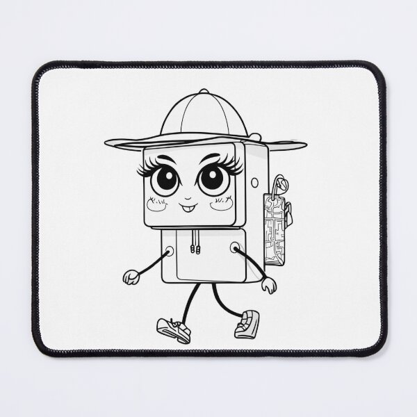 Item preview, Fun explorer design, character with cap and backpack | simple lines | visual adventure for curious spirits designed and sold by StormArte.