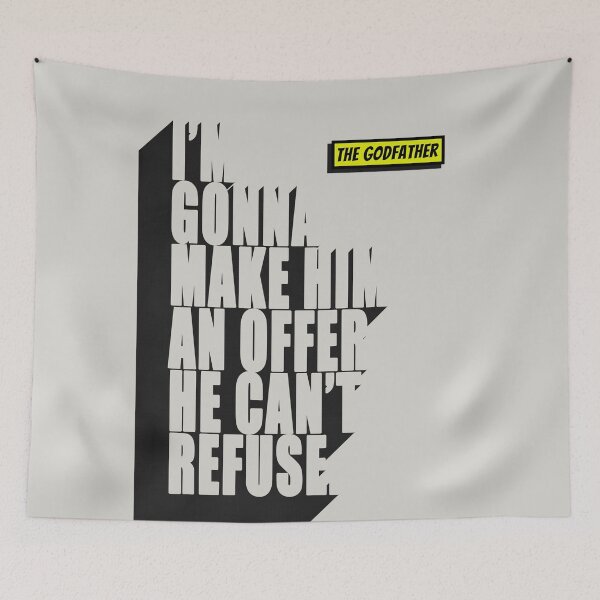 Item preview, The Godfather Quote Poster designed and sold by Enea Kelo.