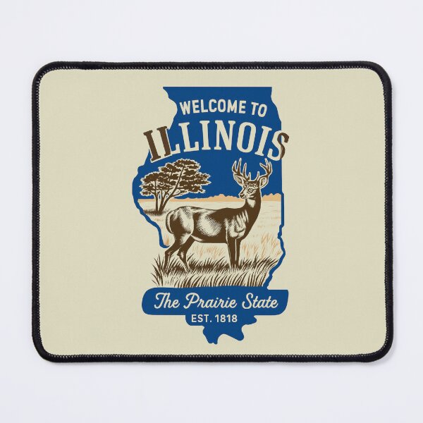 Item preview, “Welcome to Illinois – The Prairie State est 1788 eat 1818" designed and sold by DollarboysART.