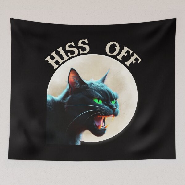 Item preview, Hiss Off, Black Cag, Keep Away, Leave Me Alone, Wicked Witch, Halloween Cat designed and sold by desireedickens.