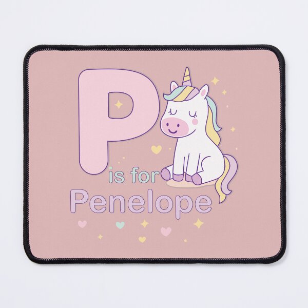 Item preview, P is for Penelope | Pastel Unicorn Alphabet Poster for Kids designed and sold by FilizDesigner.