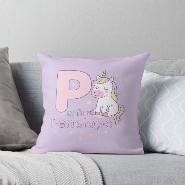 Item preview, P is for Penelope | Pastel Unicorn Alphabet Poster for Kids designed and sold by FilizDesigner.