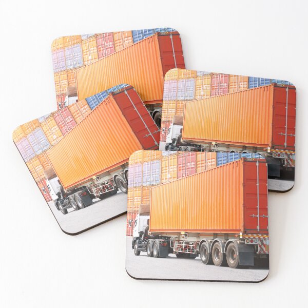 Item preview, Colorful Shipping Containers & Truck – Modern Logistics Photography designed and sold by Cole's Design.