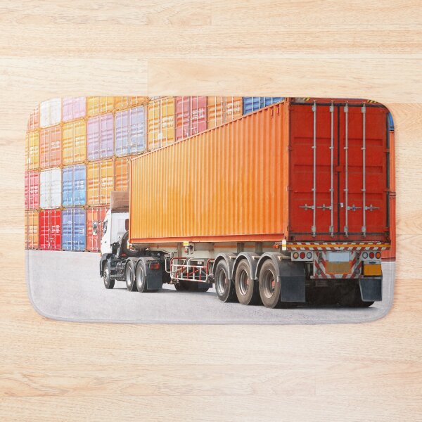 Item preview, Colorful Shipping Containers & Truck – Modern Logistics Photography designed and sold by Cole's Design.