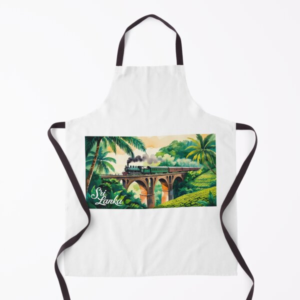Item preview, Train in Sri Lanka, tropical watercolor art | exotic landscape | design for nostalgic travelers designed and sold by StormArte.