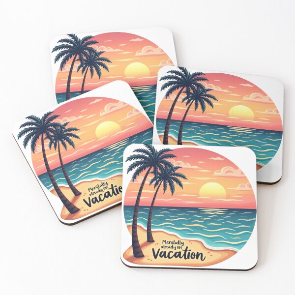 Item preview, Already on Vacation – Funny Tropical Quote Sticker designed and sold by FalistY.