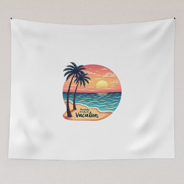 Item preview, Already on Vacation – Funny Tropical Quote Sticker designed and sold by FalistY.