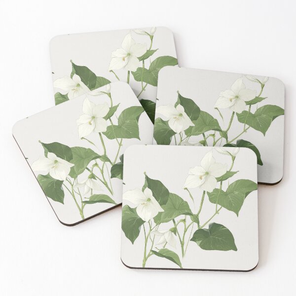 Item preview, Elegant White Flowers and Lush Green Leaves designed and sold by CoolPixels.