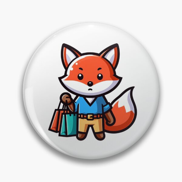 Item preview, Fox Carrying Shopping Bags – Cute Cartoon Animal Art designed and sold by Confuzz1ed.
