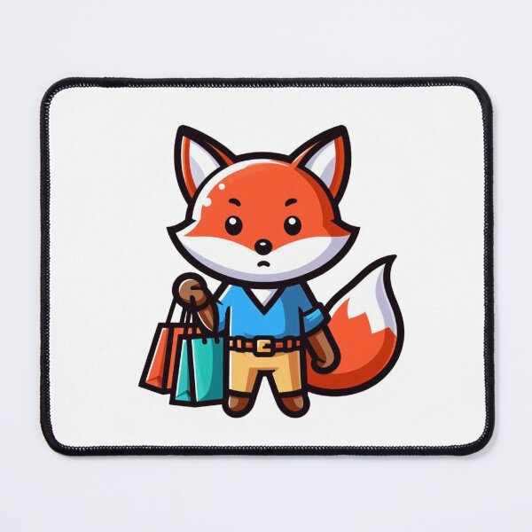 Item preview, Fox Carrying Shopping Bags – Cute Cartoon Animal Art designed and sold by Confuzz1ed.