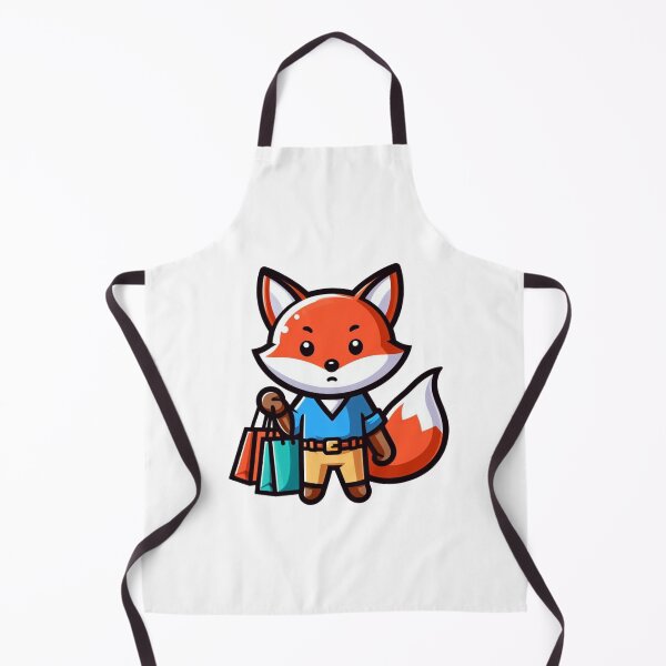 Item preview, Fox Carrying Shopping Bags – Cute Cartoon Animal Art designed and sold by Confuzz1ed.