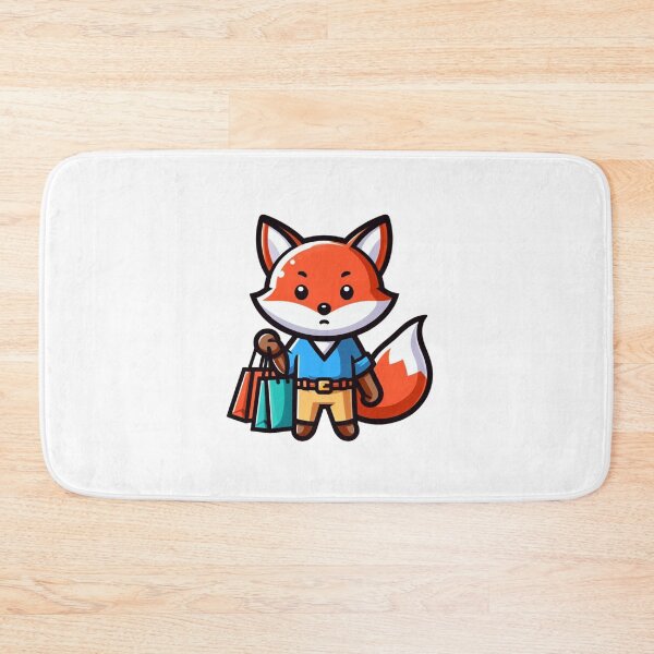 Item preview, Fox Carrying Shopping Bags – Cute Cartoon Animal Art designed and sold by Confuzz1ed.