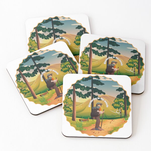 Item preview, “Wandering in the Woods – Hiking Adventure Sticker” designed and sold by Cozyscribbles.