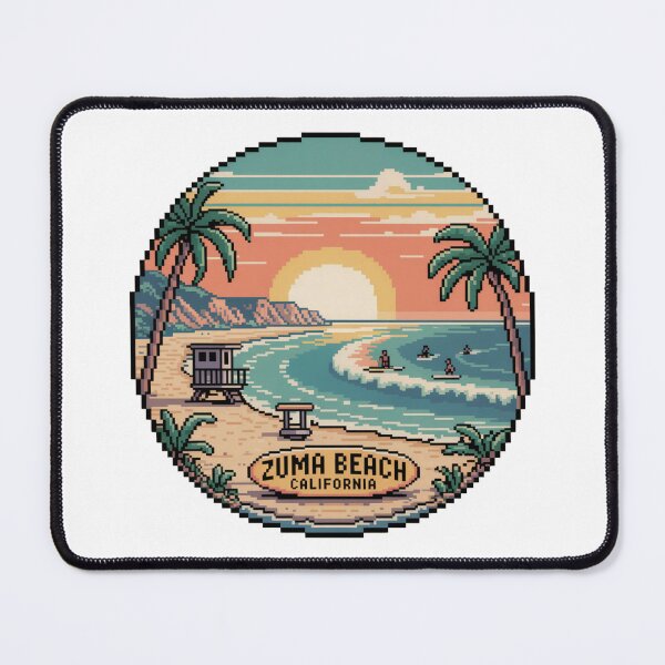 Item preview, Zuma Beach California Pixel Sunset Design designed and sold by CircinusStore.
