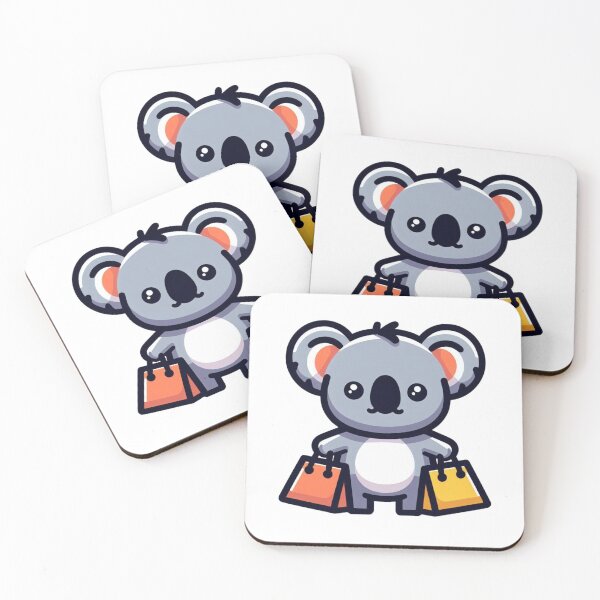 Item preview, Cute Cartoon Koala with Shopping Bags – Retail Animal Fun designed and sold by Confuzz1ed.