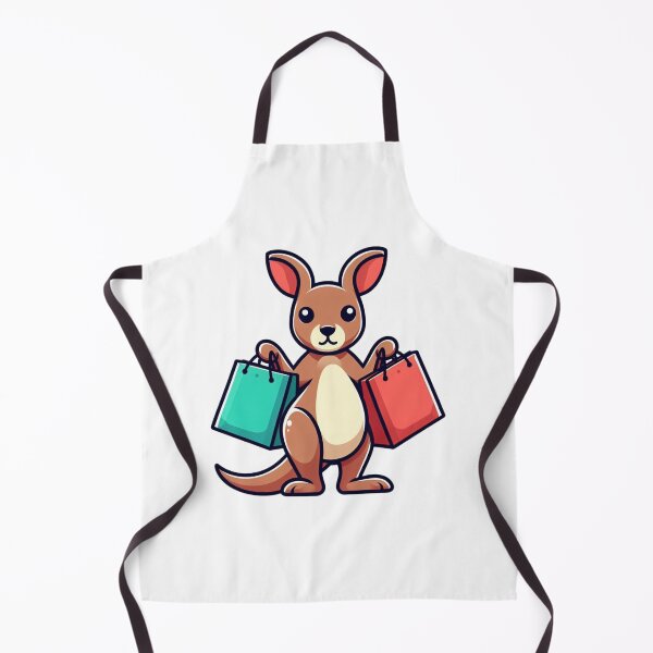 Item preview, Cartoon Kangaroo with Shopping Bags – Cheerful Shopper Animal designed and sold by Confuzz1ed.