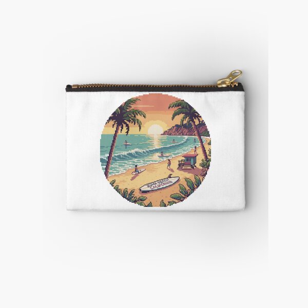 Item preview, Zuma Beach California Pixel Surf Scene Design designed and sold by CircinusStore.