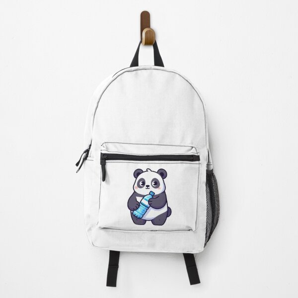 Item preview, Curious Panda with Water Bottle – Cute Hydration Moment designed and sold by Confuzz1ed.
