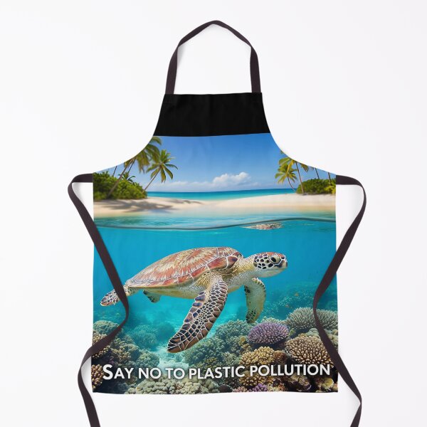 Item preview, No Plastic in the Ocean Sea Turtle Design designed and sold by ART-POD-PL.