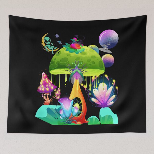 Item preview, An alien world, alien vegetation, animals and the alien itself designed and sold by DżodżoJoy.