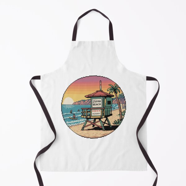 Item preview, Zuma Beach California Pixel Lifeguard Design designed and sold by CircinusStore.