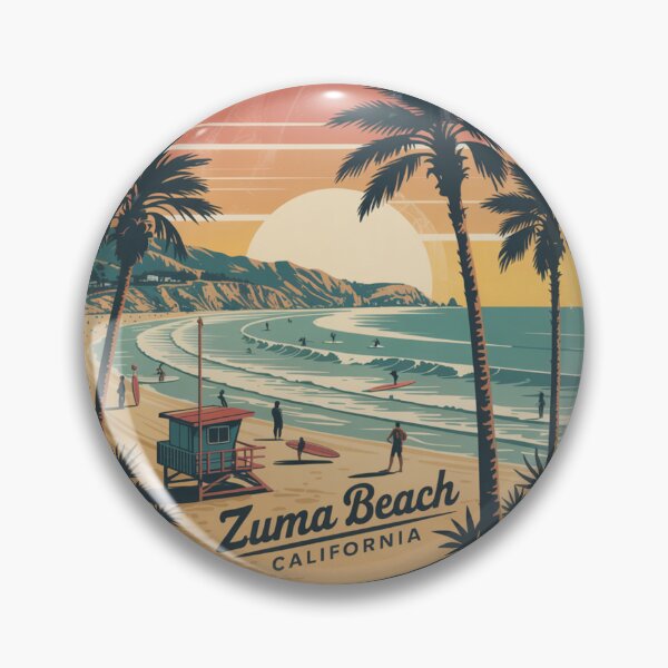 Item preview, Zuma Beach California Retro Coastal Design designed and sold by CircinusStore.