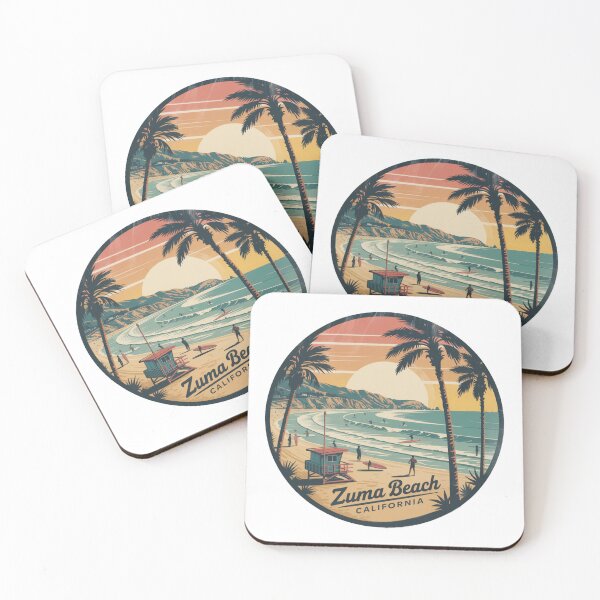Artikelvorschau, Zuma Beach Kalifornien Retro Küstendesign entworfen und verkauft von CircinusStore.