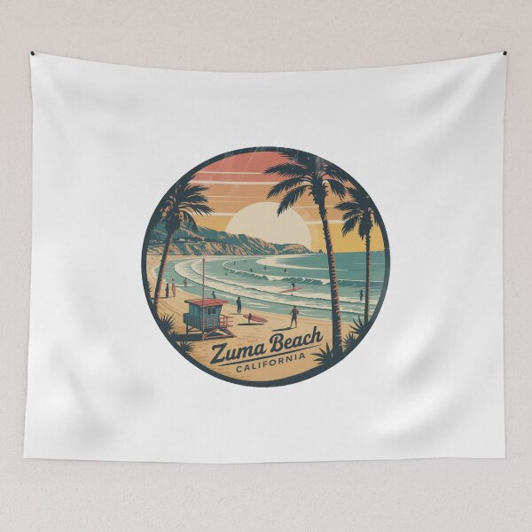 Item preview, Zuma Beach California Retro Coastal Design designed and sold by CircinusStore.