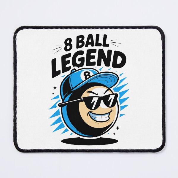 Item preview, 8 Ball Legend | Cartoon Billiards Design designed and sold by MonkiFlipp.