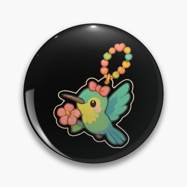 Item preview, Cute hummingbird Kawaii keychain designed and sold by DamioPolArt.