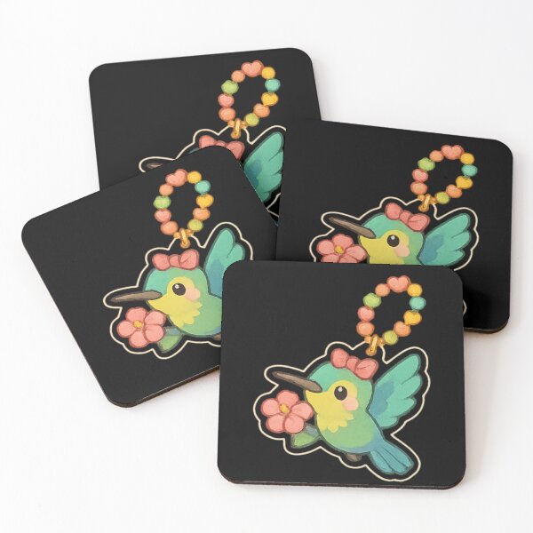 Item preview, Cute hummingbird Kawaii keychain designed and sold by DamioPolArt.
