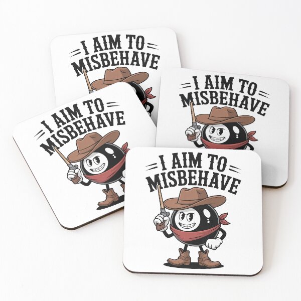 Item preview, I Aim to Misbehave | 8 Ball Cowboy Cartoon designed and sold by MonkiFlipp.