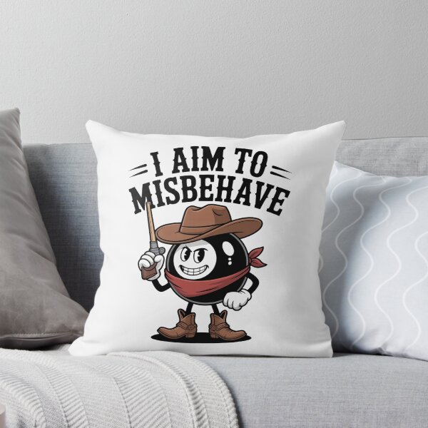 Item preview, I Aim to Misbehave | 8 Ball Cowboy Cartoon designed and sold by MonkiFlipp.