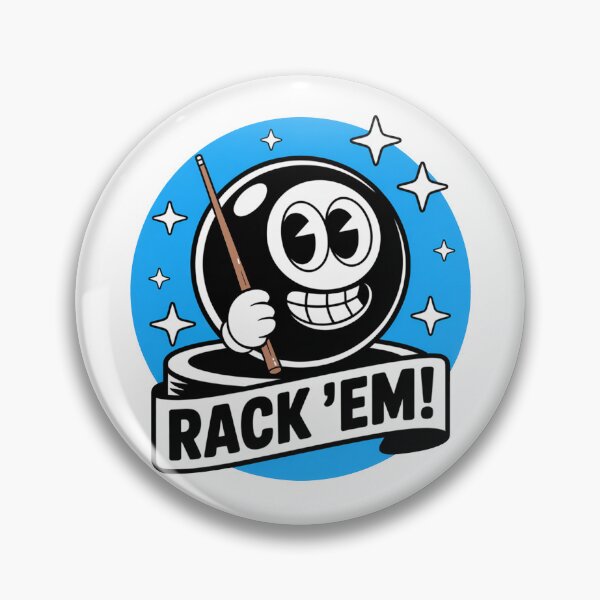 Item preview, Rack 'Em | 8 Ball Pool Cartoon Design for Billiards Fans designed and sold by MonkiFlipp.