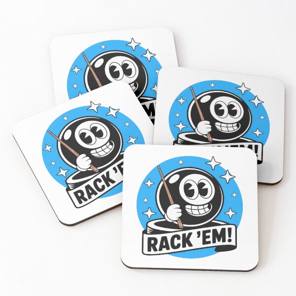 Item preview, Rack 'Em | 8 Ball Pool Cartoon Design for Billiards Fans designed and sold by MonkiFlipp.