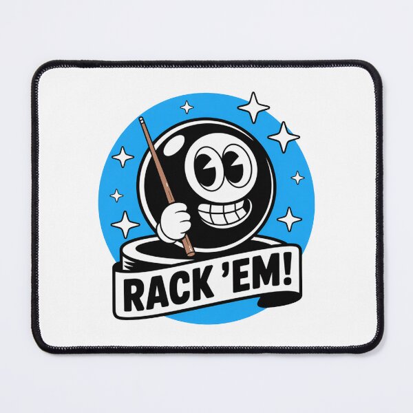 Item preview, Rack 'Em | 8 Ball Pool Cartoon Design for Billiards Fans designed and sold by MonkiFlipp.