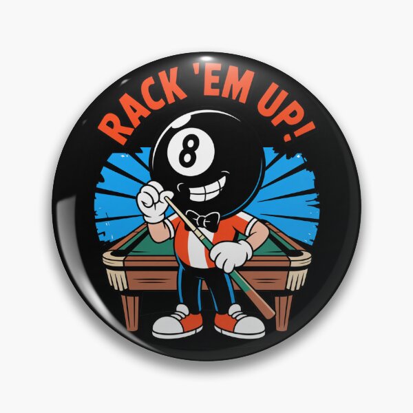 Item preview, Rack 'Em | 8 Ball Pool Cartoon Design for Billiards Fans designed and sold by MonkiFlipp.