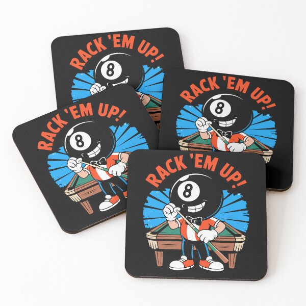 Item preview, Rack 'Em | 8 Ball Pool Cartoon Design for Billiards Fans designed and sold by MonkiFlipp.