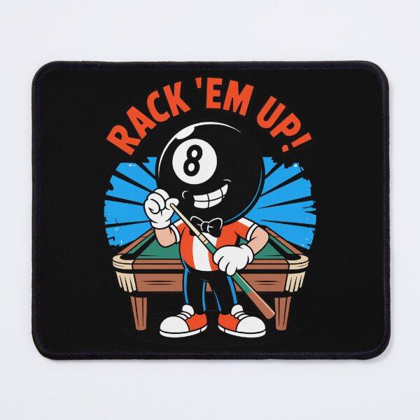 Item preview, Rack 'Em | 8 Ball Pool Cartoon Design for Billiards Fans designed and sold by MonkiFlipp.