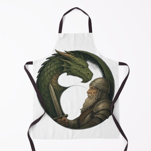 Item preview, Epic Battle Circle – Dragon vs Medieval Knight designed and sold by PunchMonkeyArt.