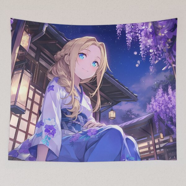 Item preview, Alice Zuberg Sword Art Online Anime Floral Yukata Lanterns designed and sold by earlobejerk.