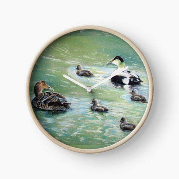 Eiders en famille Horloge
