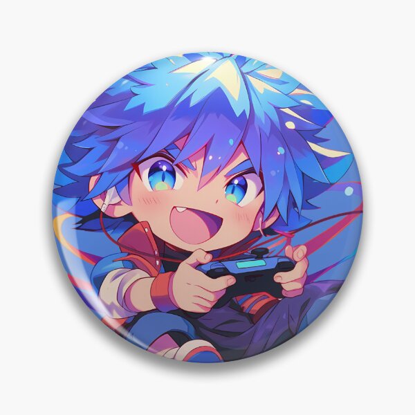Item preview, Valt Aoi Beyblade Burst Anime Spiky Blue Gaming Controller designed and sold by earlobejerk.