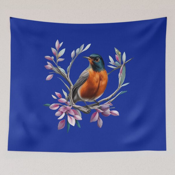 Item preview, Turdus migratorius Surrounded By Mountain Laurel designed and sold by taiche.