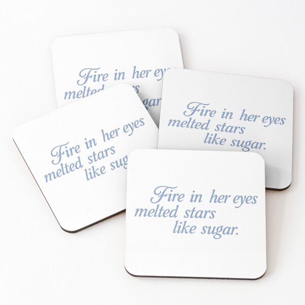 Item preview, Fire in Her Eyes Melted Stars Like Sugar – Aesthetic Quote Design for Stickers, Prints & Apparel designed and sold by CosmoMerchStore.